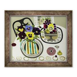 Tablou inramat - Vanessa Bowman - Panselute in Dungi Ulcior, 50 x 60 cm - - Roveli