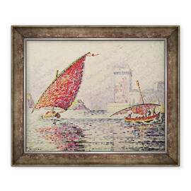 Tablou inramat - Paul Signac - Fort Saint-Jean, Marseilles, 50 x 60 cm - - Roveli