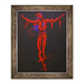 Tablou inramat - Penny Warden - Isus moare pe cruce - Statia 12, 50 x 60 cm - - Roveli