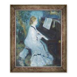 Tablou inramat - Pierre Auguste Renoir - Femeie la pian, 50 x 60 cm - - Roveli