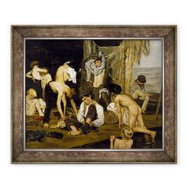 Tablou inramat - Max Liebermann - inotatori, 50 x 60 cm - - Roveli