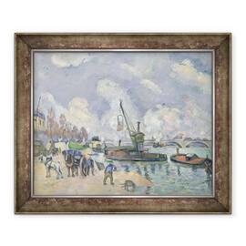 Tablou inramat - Paul Cezanne - Quai de Bercy, Paris, 50 x 60 cm - - Roveli