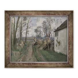 Tablou inramat - Paul Cezanne - Un drum de sat langa Auvers, 50 x 60 cm - - Roveli