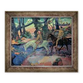 Tablou inramat - Paul Gauguin - Evadarea, Ford, 50 x 60 cm - - Roveli