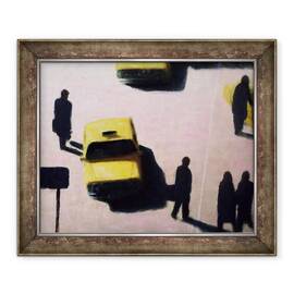 Tablou inramat - Lincoln Seligman - Taxiuri New York, 50 x 60 cm - - Roveli