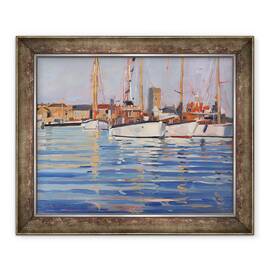Tablou inramat - Jennifer Wright - Insula Wight - Vechi Gaffers, 50 x 60 cm - - Roveli