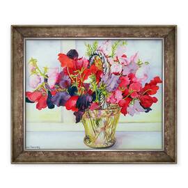 Tablou inramat - Joan Thewsey - Mazare dulce intr-o vaza, 50 x 60 cm - - Roveli