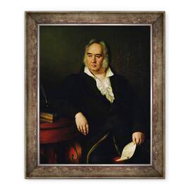 Tablou inramat - Johann Leberecht Eggink - Portretul lui Ivan A. Krylov, 50 x 60 cm - - Roveli