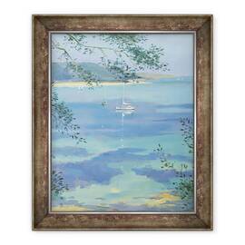Tablou inramat - Jennifer Wright - Yacht acostat - Ziua perfecta, 50 x 60 cm - - Roveli
