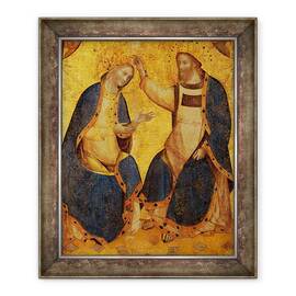 Tablou inramat - Scoala Italiana - incoronarea Fecioarei, 50 x 60 cm - - Roveli