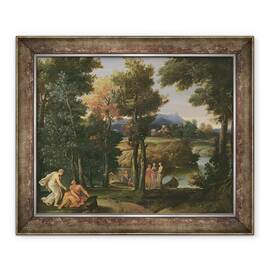 Tablou inramat - Giovanni Francesco Grimaldi - peisaj, 50 x 60 cm - - Roveli