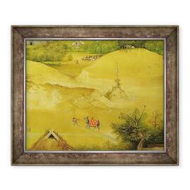 Tablou inramat - Hieronymus Bosch - Adorarea Magilor, detalii ale figurilor de fundal, 50 x 60 cm - - Roveli