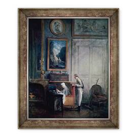 Tablou inramat - Hubert Robert - Pranzul doamnei Geoffrin, 50 x 60 cm - - Roveli