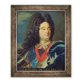 Tablou inramat - Hyacinthe Rigaud - Portretul lui Louis-Claude-Hector 1652-1734 Duce de Villars, 50 x 60 cm - - Roveli