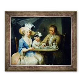 Tablou inramat - Scoala Germana - Portret de Familie, 50 x 60 cm - - Roveli