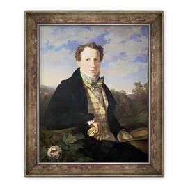 Tablou inramat - Ferdinand Georg Waldmuller - Autoportret, 50 x 60 cm - - Roveli