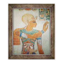 Tablou inramat - Egyptian 19th Dynasty - Portret De Ramses III c.1184-1153 i.Hr. din Mormantul lui Amen-Her-Khepsef, 50 x 60 cm - - Roveli