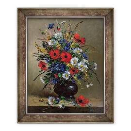 Tablou inramat - Eugene Henri Cauchois - Maci si margarete II, 50 x 60 cm - - Roveli