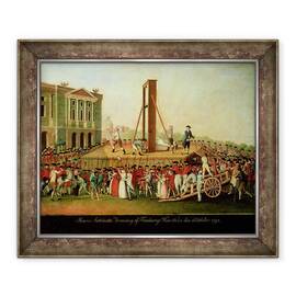 Tablou inramat - Scoala Daneza - Executarea Marie-Antoinette 1755-93 16 Oct 1793, 50 x 60 cm - - Roveli