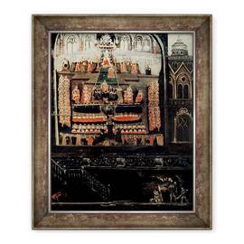 Tablou inramat - Scoala Engleza - Partea dreapta a Diptych arata Parlamentul lui Iacob I al Angliei, al VI-lea al Scotiei 1566-1625 si Plotul prafului de pusca, 50 x 60 cm - - Roveli