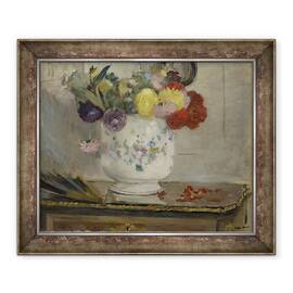 Tablou inramat - Berthe Morisot - Dahlias, 50 x 60 cm - - Roveli