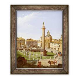 Tablou inramat - Charles Lock Eastlake - Vedere a Forumului lui Traian, Roma, 50 x 60 cm - - Roveli