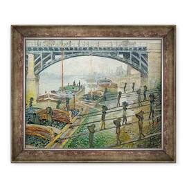 Tablou inramat - Claude Monet - Lucratorii carbunelui, 50 x 60 cm - - Roveli