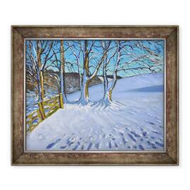 Tablou inramat - Andrew Macara - Poarta si copaci, Iarna, Dam Lane, Derbyshire,2013, 50 x 60 cm - - Roveli