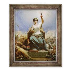 Tablou inramat - Ange-Louis Janet - Franta ilumineaza lumea, 50 x 60 cm - - Roveli