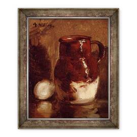Tablou inramat - Antoine Vollon - Ulcior de gresie si oua, 50 x 60 cm - - Roveli
