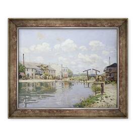 Tablou inramat - Alfred Sisley - Canalul Saint-Martin, Paris, 50 x 60 cm - - Roveli