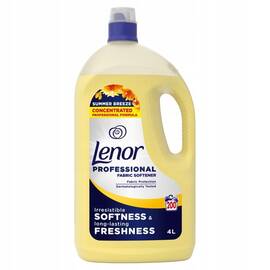 Balsam de rufe Lenor Professional Summer Breeze concentrat, 4 l, 200 spalari, catifelare irezistibila si prospetime de durata, protejeaza fibrele impotriva uzurii, faciliteaza calcatul, testat dermatologic, pentru uz casnic si profesional - - Roveli