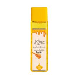 Parfum de rufe concentrat Kifra Honey, 200 ml, 80 spalari, miere si lemn de santal, aroma exotica subtila si persistenta, potrivit pentru toate tipurile de tesaturi - - Roveli