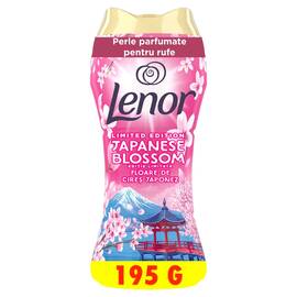 Perle parfumate pentru rufe Lenor Japanese Blossom editie limitata, 195 g, parfum nonstop pana la 12 saptamani, floare de cires japonez, pentru toate tipurile de tesaturi - - Roveli