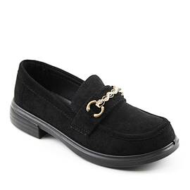 Pantofi de dama , comozi si usori , cu accesoriu auriu D4-BLACK/AP, Culoare (12): Negru, Marime (12): 37* - - Roveli