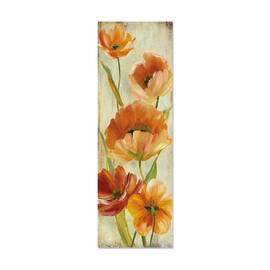 Tablou Canvas - Flori de maci, Flori preferate, Portocaliu, 40 x 100 cm - - Roveli