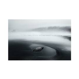 Tablou canvas - O dimineata, Peisaj, Pacific, Ceata, Plaja, 60 x 90 cm - - Roveli