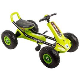 Kart cu pedale si roti gonflabile Driver Kidscare Verde - - Roveli