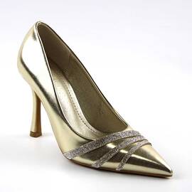 ​Pantofi dama , de ocazie , cu reflexe stralucitoare GQ05-GOLD, Culoare (12): Auriu, Marime (12): 39 - - Roveli