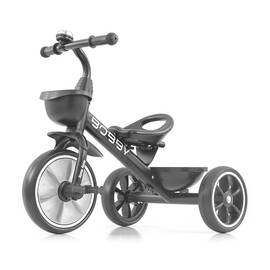 Tricicleta cu cadru robust din otel, roti Eva, +24 luni, Bobby Black - - Roveli