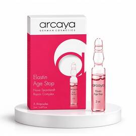 Arcaya Elastin Age Stop - Fiole antirid cu elastina pentru fermitate si elasticitate, 5 buc x 2 ml - - Roveli