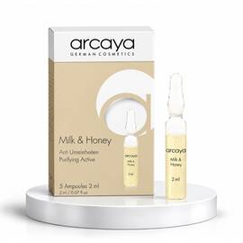 Arcaya Milk & Honey - Fiole cu miere pentru ten mixt, gras si cu imperfectiuni, 5 buc x 2 ml - - Roveli