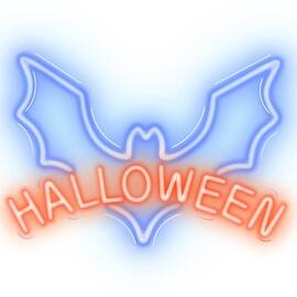 RECLAMA LUMINOASA NEON LED LUMINA ROSIE/ALBASTRA MODEL HALLOWEEN - - Roveli