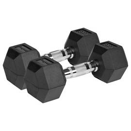GANTERE DUMBBELL HEX FONTA CAUCIUCATA 2X6KG REBEL ACTIV - - Roveli