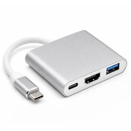 HUB USB-C 3IN1 HDMI 4K USB-A 3.2 USB-C PD 100W - - Roveli