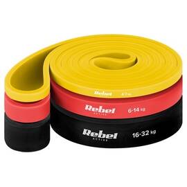 SET 3 BENZI ELASTICE LATEX POWER BAND 4-32KG REBELACTIV - - Roveli
