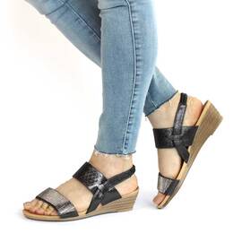 ​Sandale de dama comode cu platforma si pietre Z99-16-D-TARNISH, Marime (12): 40 - - Roveli