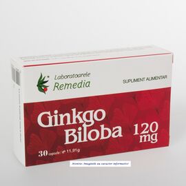 Ginkgo Biloba 120 mg 30 capsule Laboratoarele Remedia - - Roveli