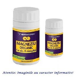 Magneziu Organic Pachet 60 capsule + 10 capsule Herbagetica - - Roveli