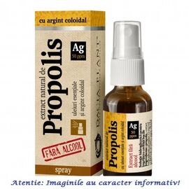 Spray Propolis si Argint Coloidal Fara Alcool 20 ml Dacia Plant - - Roveli